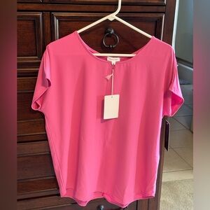 Olivia Grey hot pink blouse